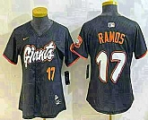 Women's San Francisco Giants #17 Heliot Ramos Number Black 2025 City Connect Limited Stitched Jersey,baseball caps,new era cap wholesale,wholesale hats